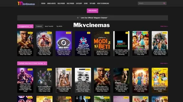 MkvCinemas 2022 – HD Bollywood Hollywood Movies Download