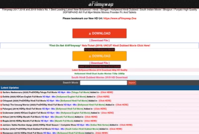AFilmywap – Online Movies Download illegal website afilmywap in latest Update and News
